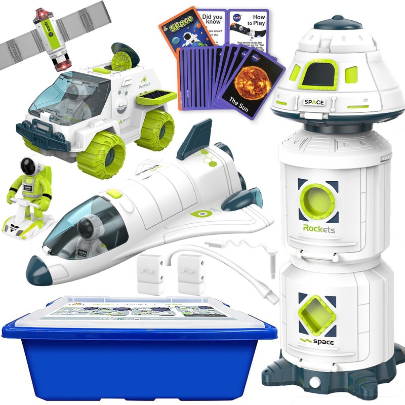 COOLDUCK Space Toy Set for Boys  Girls  Kids Play Spaceships Astronauts Rocket Toys for Any Interstellar Mission Adventure - Image 2