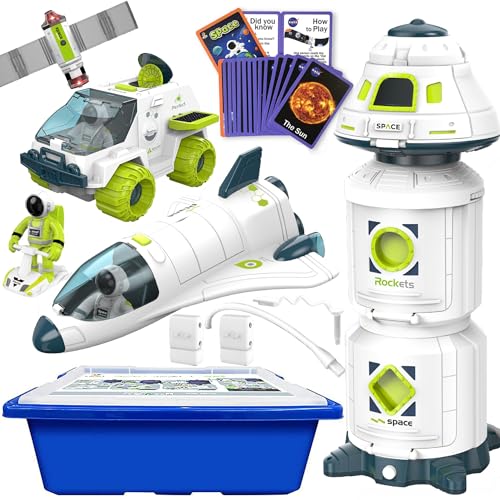 COOLDUCK Space Toy Set for Boys  Girls  Kids Play Spaceships Astronauts Rocket Toys for Any Interstellar Mission Adventure - Image 1