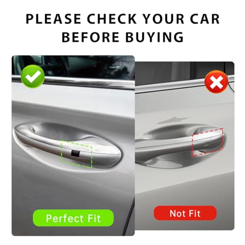 DLOVEG Exterior Door Handle Cover Compatible for Hyundai Santa Fe 2019 2020 2021 2022 2023 Accessories Door Handle Protector Trim with 2 Sensors Openings Golssy Black - Image 2