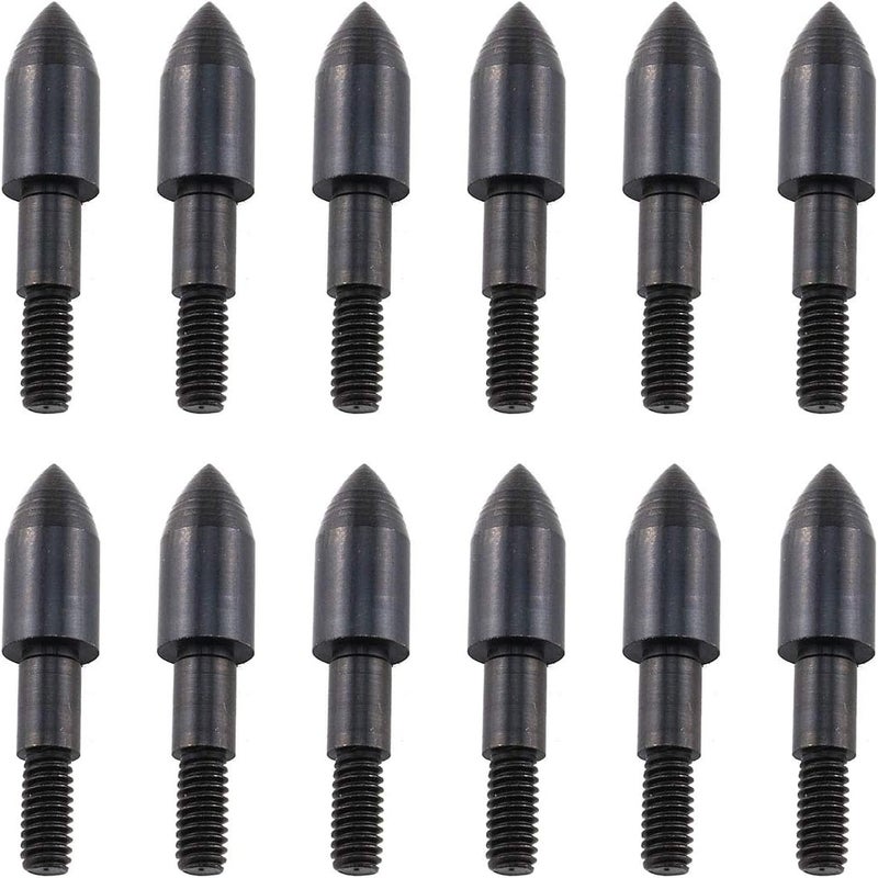 Eoutstanding Field Point 12PCS 100Grain Screw on Archery Arrow Practice Bullet Tips Arrowheads - Image 1