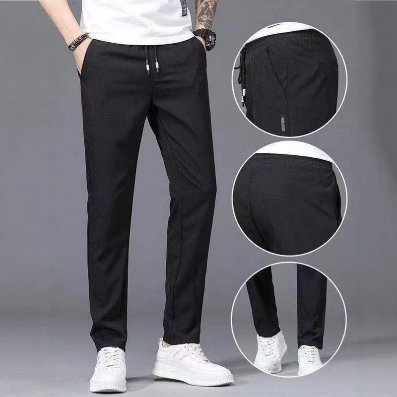 Work Wear Cheap Quick-Drying Ice Silk Pants Men'S Work Loose Wear-Resistant Dirty Work Wear Thin Breathable Work Pants - Image 4