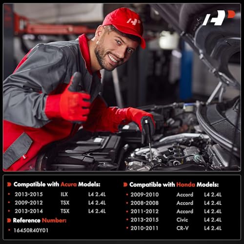 A-Premium حقن وقود A-Premium متوافقة مع هوندا CR-V 2010-2011، سيفيك 2013-2015، أكورد 2008-2012 و أكورا TSX 2009-2014، ILX 2013-2015، L4 2.4L، بنزين، مجموعة من 4 - Image 2