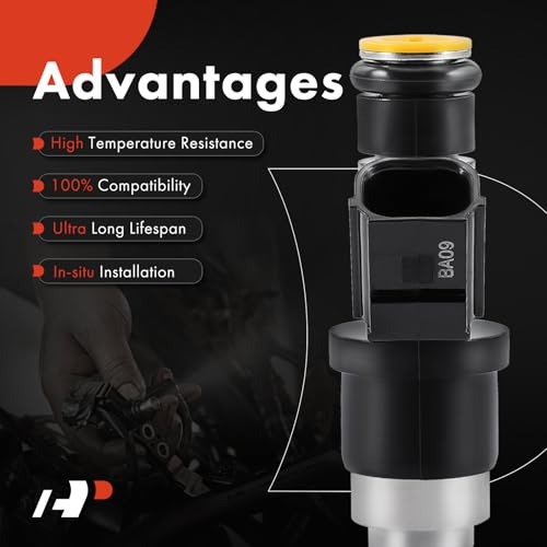 A-Premium حقن وقود A-Premium متوافقة مع هوندا CR-V 2010-2011، سيفيك 2013-2015، أكورد 2008-2012 و أكورا TSX 2009-2014، ILX 2013-2015، L4 2.4L، بنزين، مجموعة من 4 - Image 4