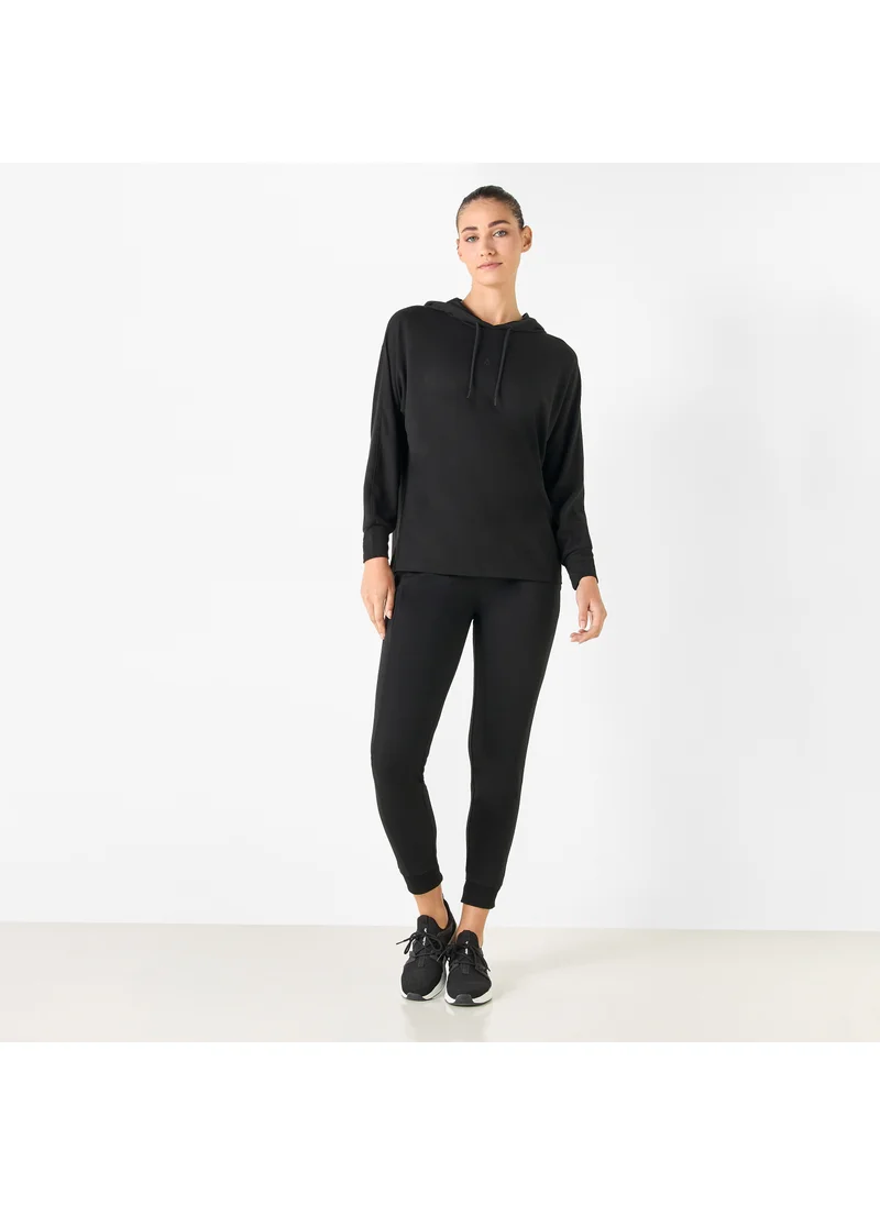 ADOT by Splash Solid Sweatshirt with Hood and Long Sleeves