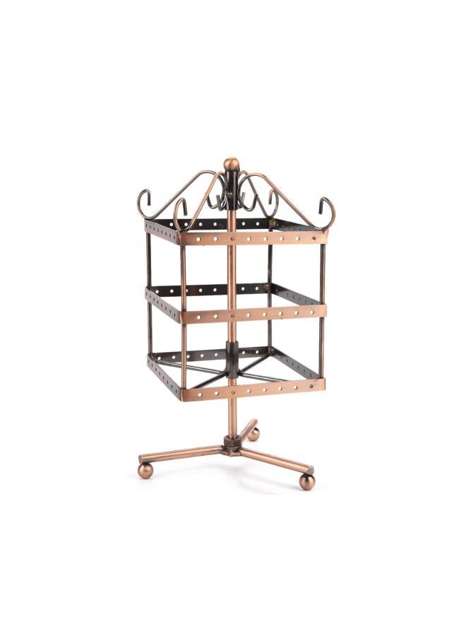 96 Holes 360° Rotatable Three Layers Display Stands For Hanger(Bronze) - Image 1