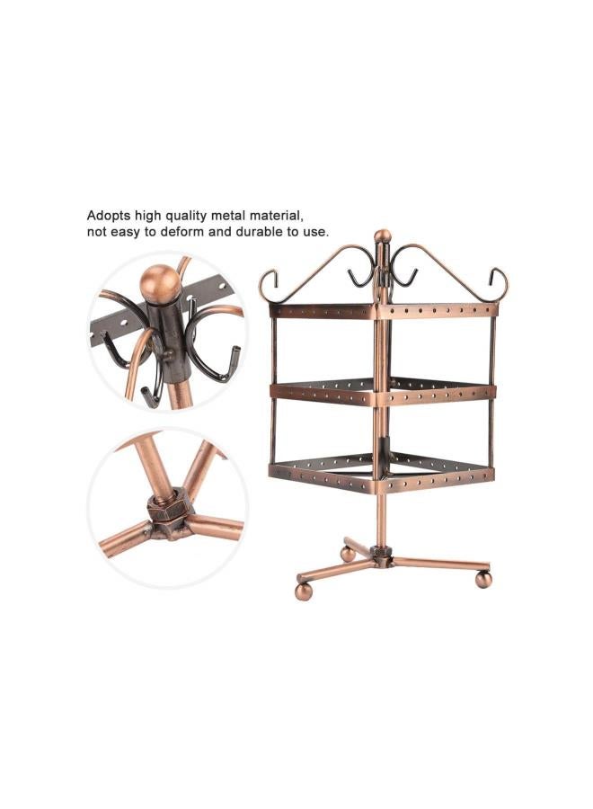 96 Holes 360° Rotatable Three Layers Display Stands For Hanger(Bronze) - Image 3