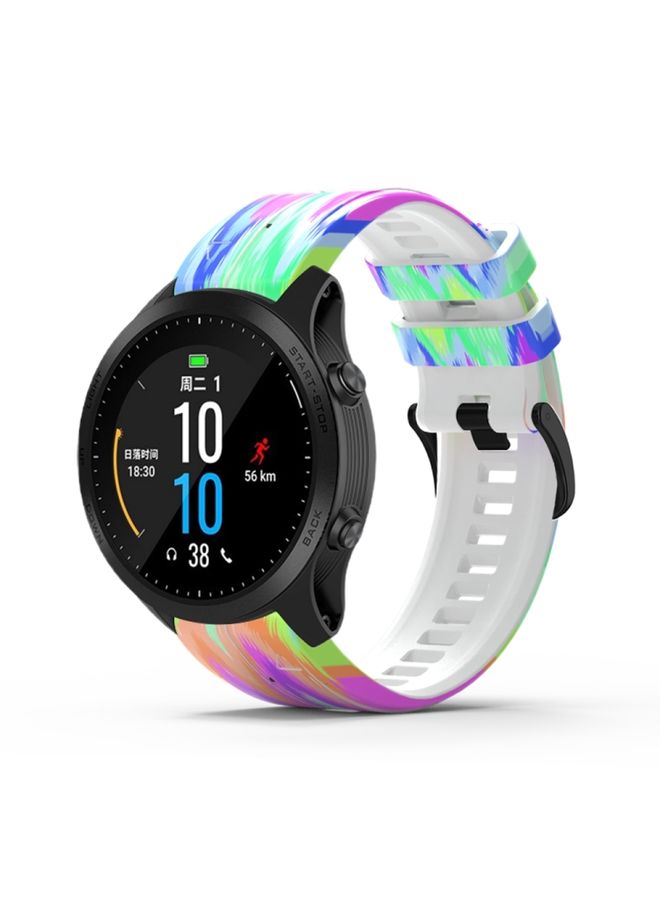 Replacement Strap For Garmin Forerunner 965 / 955 / 945 / 935 Printing Quick Release Silicone Watch Band Colorful