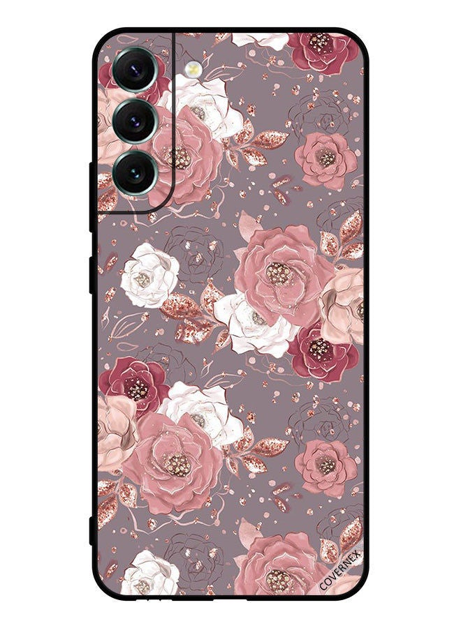 Covernex غطاء حماية لجهاز سامسونج S22+ 5G بتصميم ورق جدران زهور - Image 1