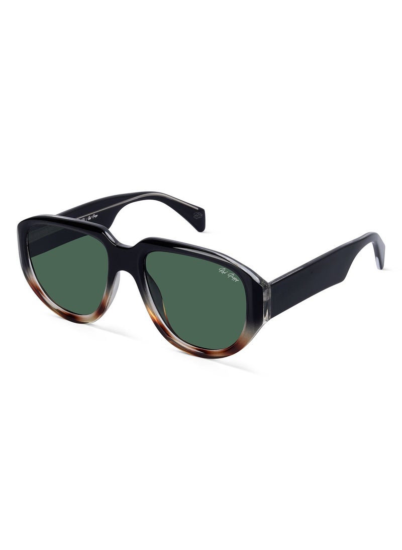 Woggles Red Pappy Lumivista Green Oversized Sunglasses  - Image 5