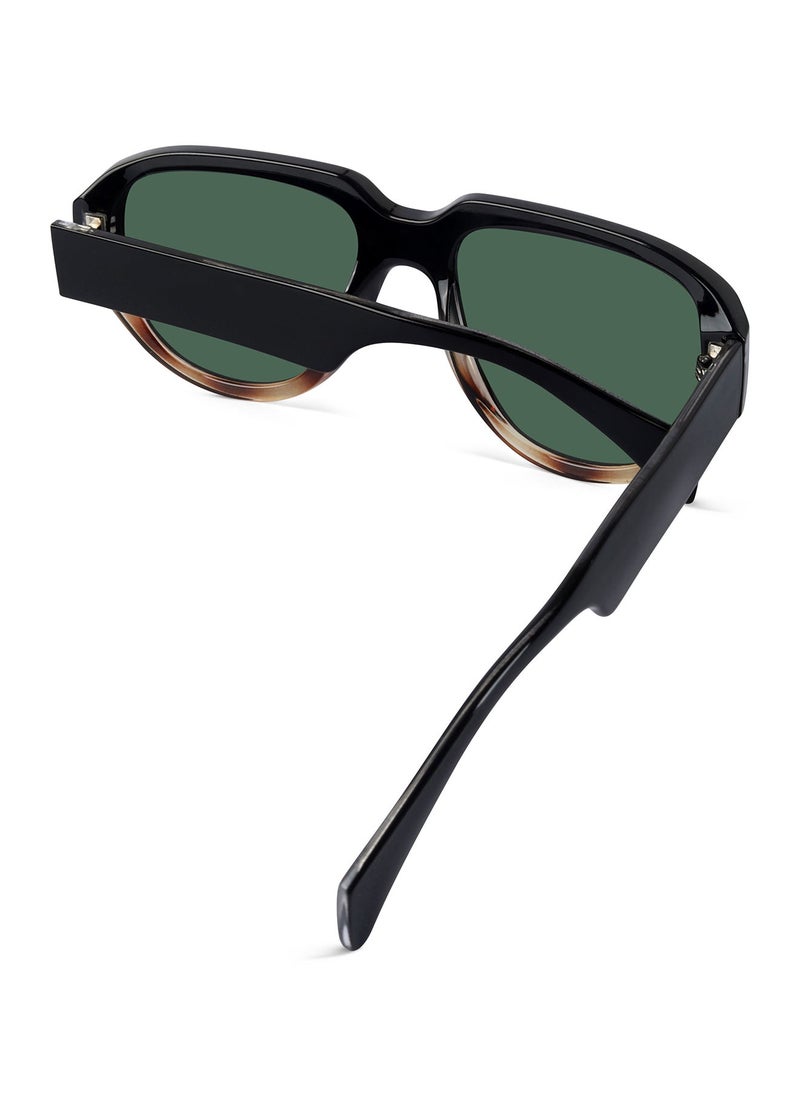 Woggles Red Pappy Lumivista Green Oversized Sunglasses  - Image 3