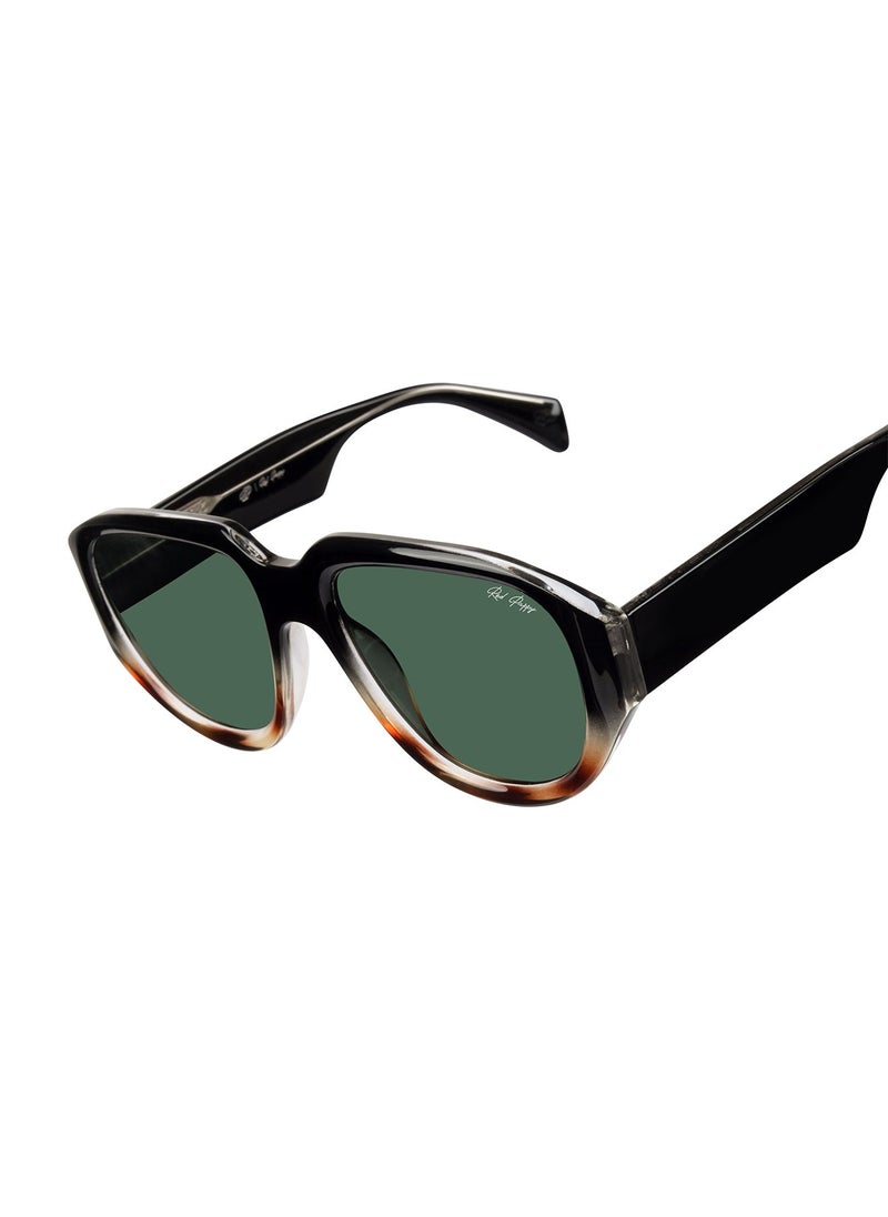Woggles Red Pappy Lumivista Green Oversized Sunglasses  - Image 4