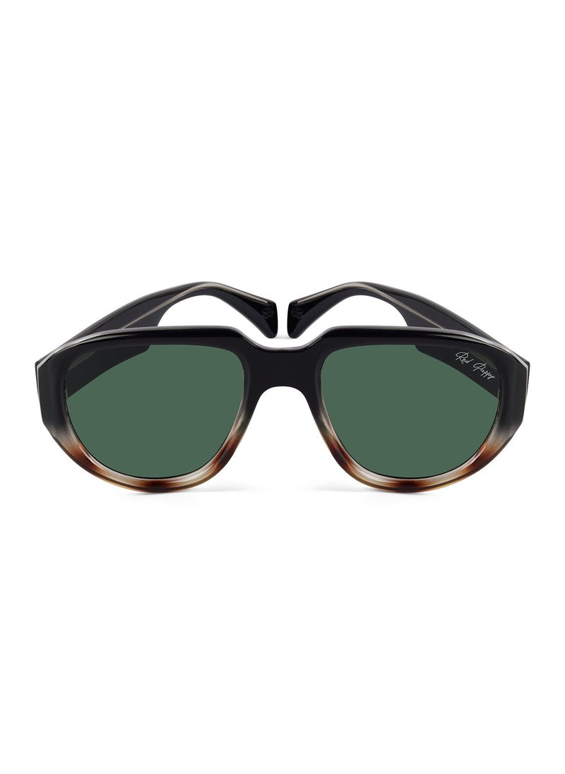 Woggles Red Pappy Lumivista Green Oversized Sunglasses  - Image 2