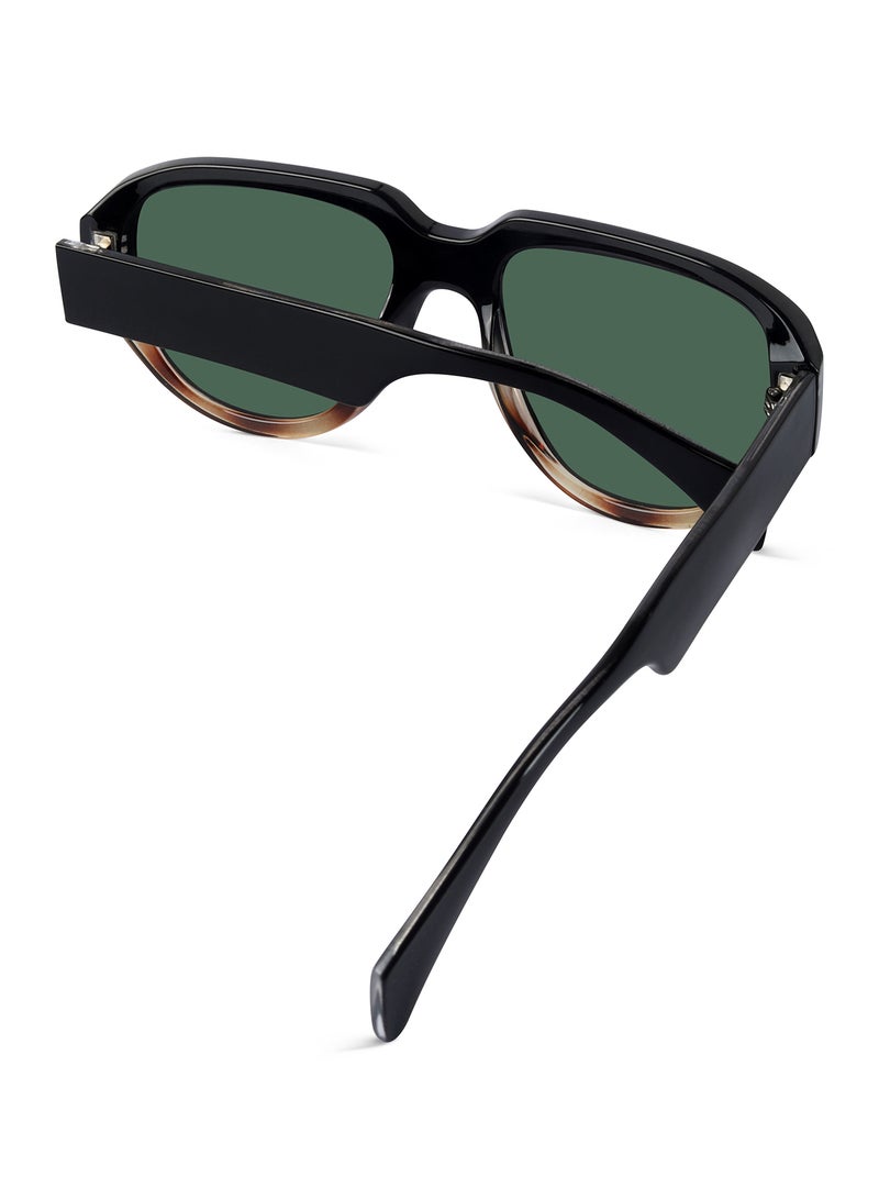 Woggles Red Pappy Lumivista Green Oversized Sunglasses  - Image 2