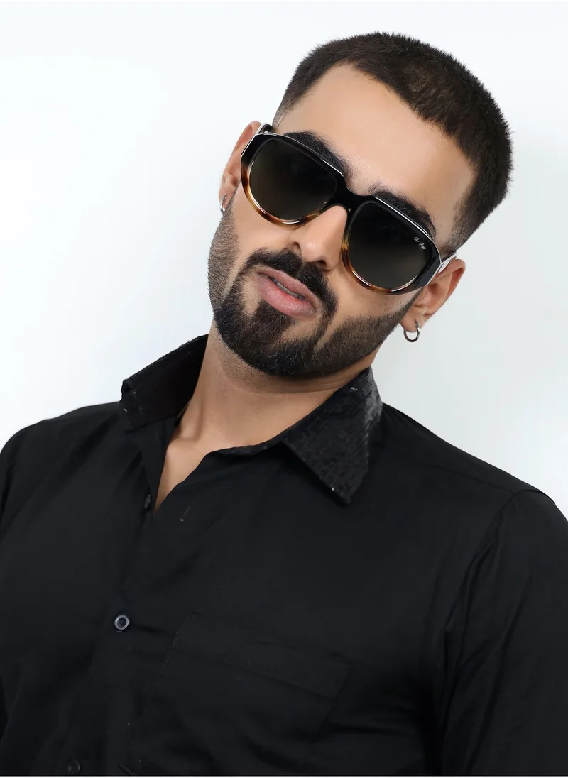 Woggles Red Pappy Lumivista Green Oversized Sunglasses