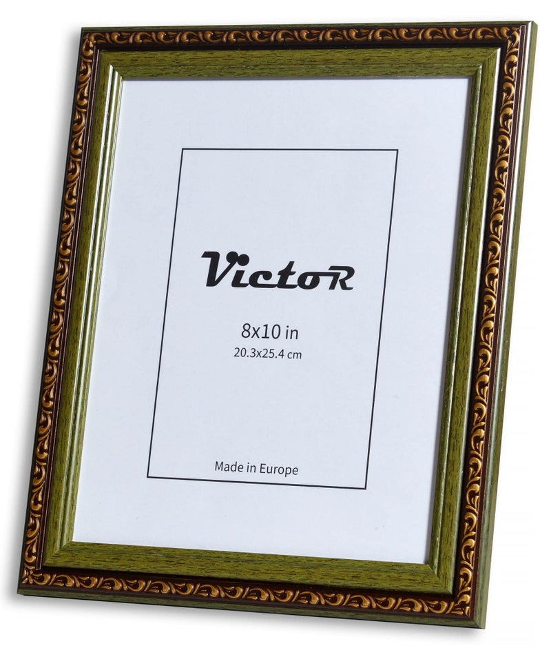 VictoR picture frame Chagall 8x10 green brown frame  vintage antique frames with shutterprrof acrylic glass  baroque/antique - Image 3