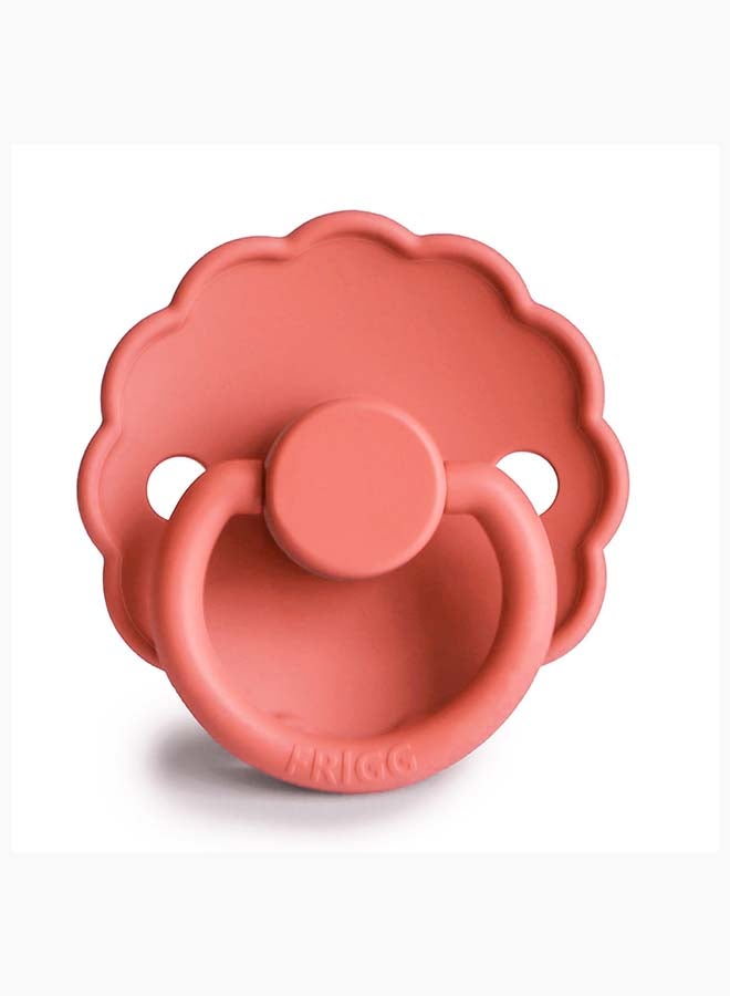 FRIGG Daisy Silicone Baby Pacifier 0-6M 1-Pack Poppy - Size 1
