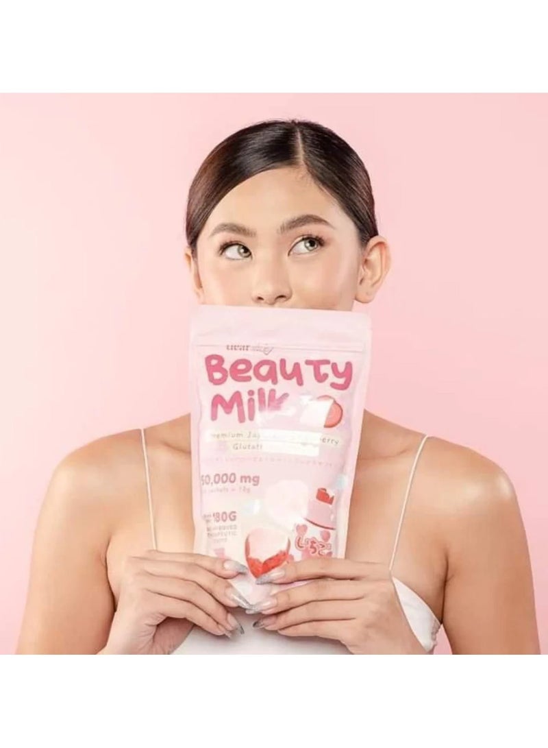 dear face Beauty Milk Premium Japanese Strawberry Glutathione Drink - Image 2