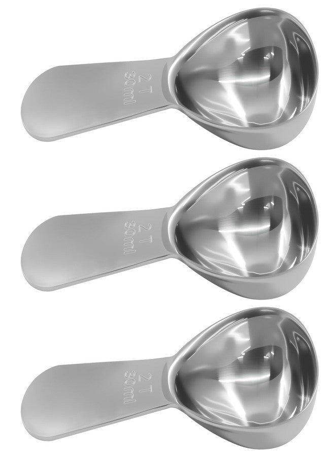 SOVNSG 3 Pieces Stainless Steel Coffee Scoop, Short Handle Coffee Spoons Tablespoon Measure Spoon, Graduated Measuring Spoon for Coffee, Loose Tea, Sugar, Flour(30ml) - Image 2