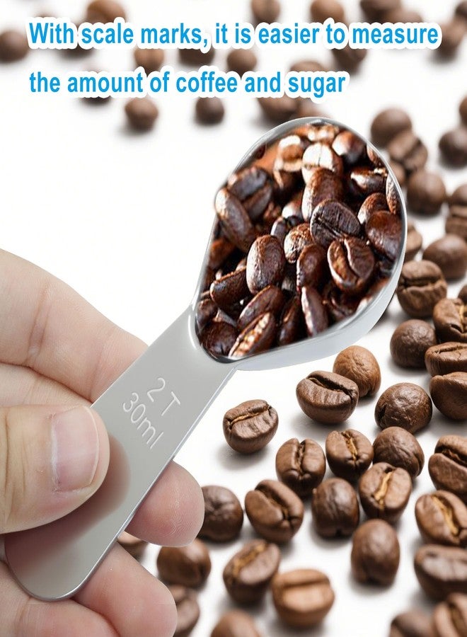 SOVNSG 3 Pieces Stainless Steel Coffee Scoop, Short Handle Coffee Spoons Tablespoon Measure Spoon, Graduated Measuring Spoon for Coffee, Loose Tea, Sugar, Flour(30ml) - Image 5