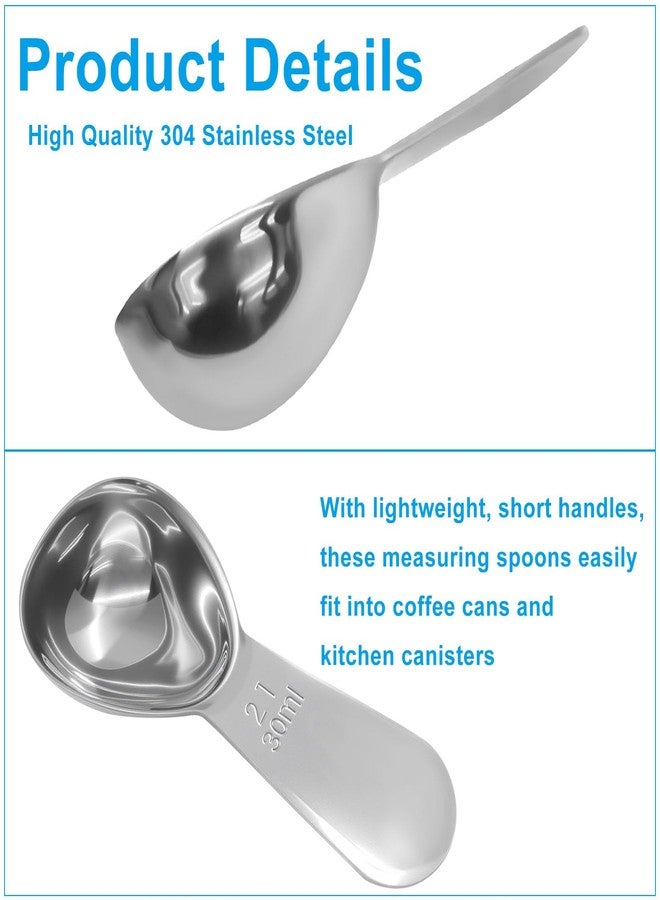 SOVNSG 3 Pieces Stainless Steel Coffee Scoop, Short Handle Coffee Spoons Tablespoon Measure Spoon, Graduated Measuring Spoon for Coffee, Loose Tea, Sugar, Flour(30ml) - Image 4
