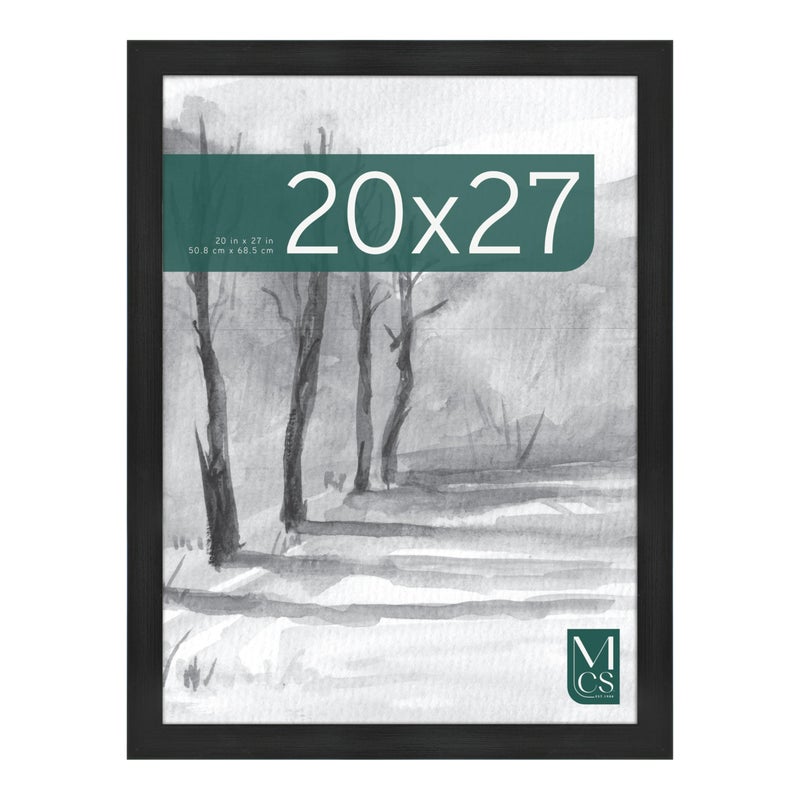 MCS Museum Poster Frame 20x27 Onyx Woodgrain Vertical Horizontal Wall Hanging Large Picture Frame for Photos Posters Art Prints 1Pack