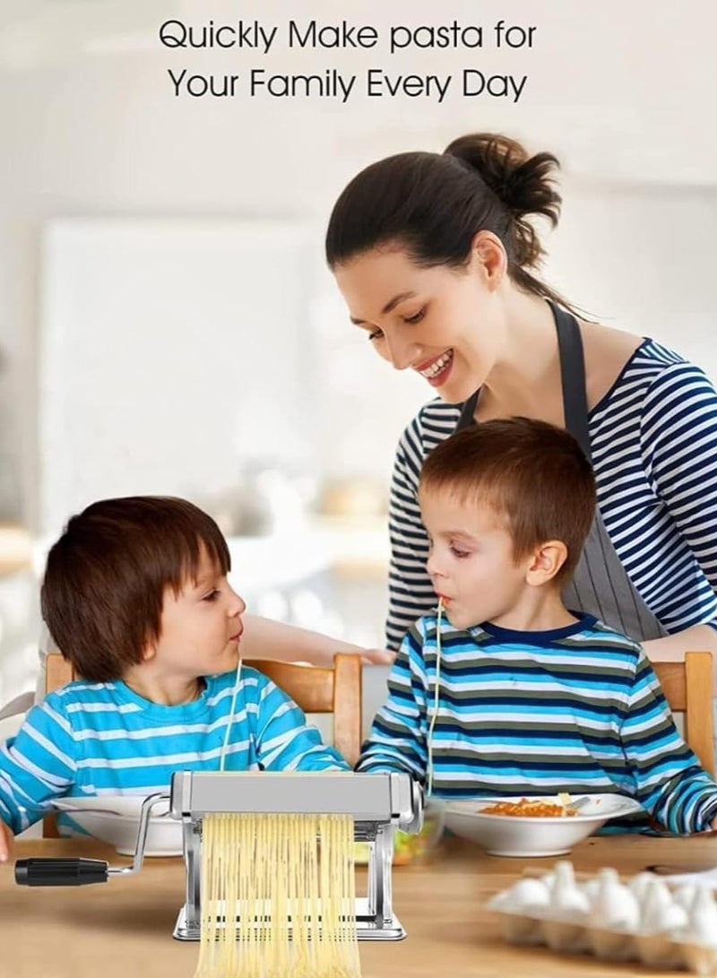 ELTRAZONE Pasta Maker Machine, 8 Adjustable Thickness Settings, 2 Width Blades for Spaghetti, Lasagna, Ravioli Eco-Friendly, Easy to Use, Space Saving Design Heavy Duty Construction - Image 4