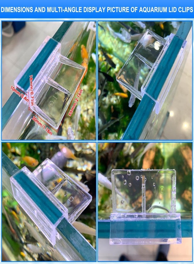 NestBasics 12pcs Transparent Aquarium Lid Clips,Rimless Fish Tank Glass Cover top Support,Aquarium Hood Holder, Aquarium top Clips,fit 8-10mm Thickness Glass - Image 2