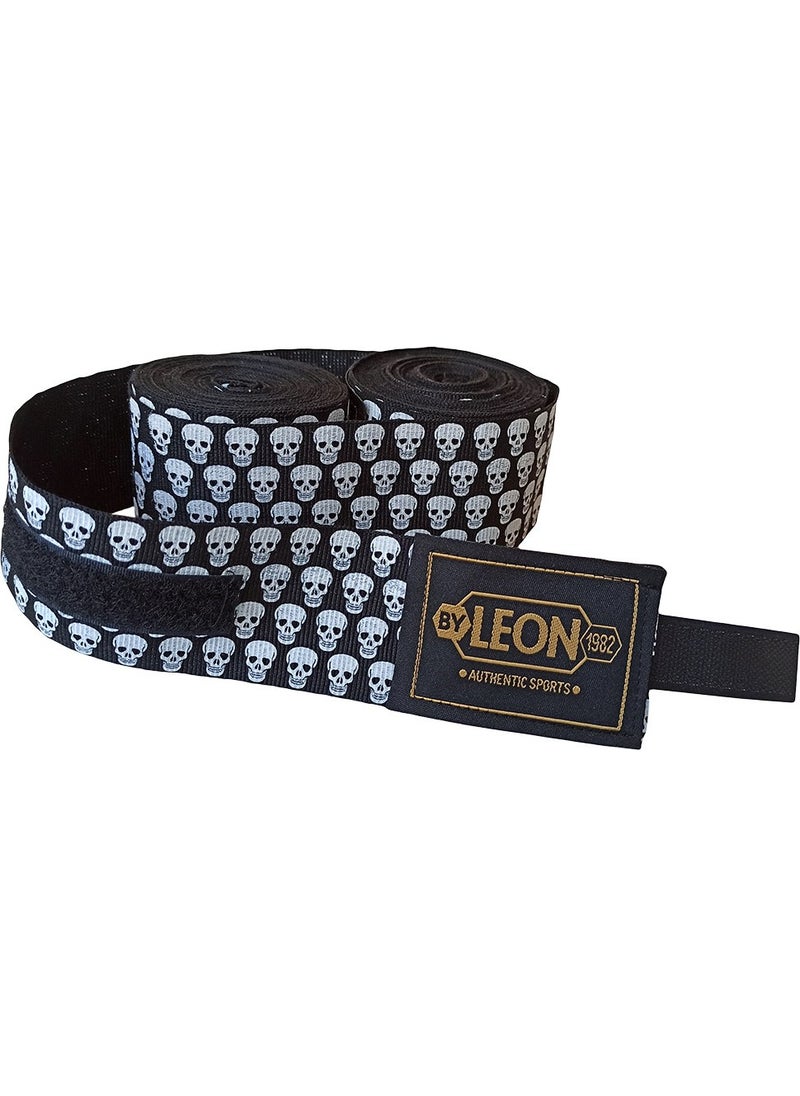 By Leon 1982 Leon Mini Skulls Skull 5 Meters Boxing Bandage  - Image 3