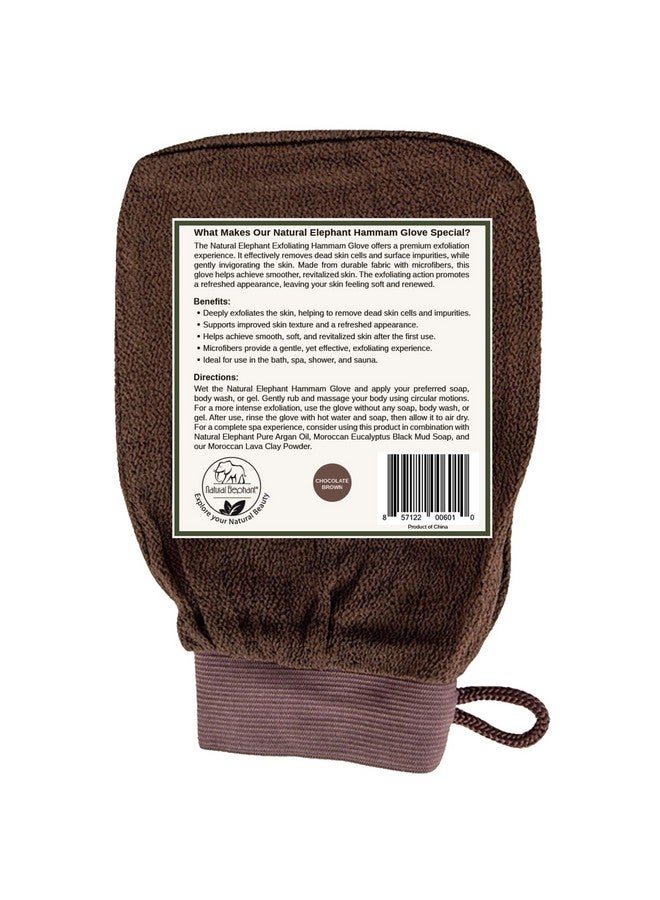 Natural Elephant Natural Elephant Exfoliating Kessa Glove - Face and Body Exfoliator Hammam Mitt (Chocolate Brown (Pack of 4))  - Image 3