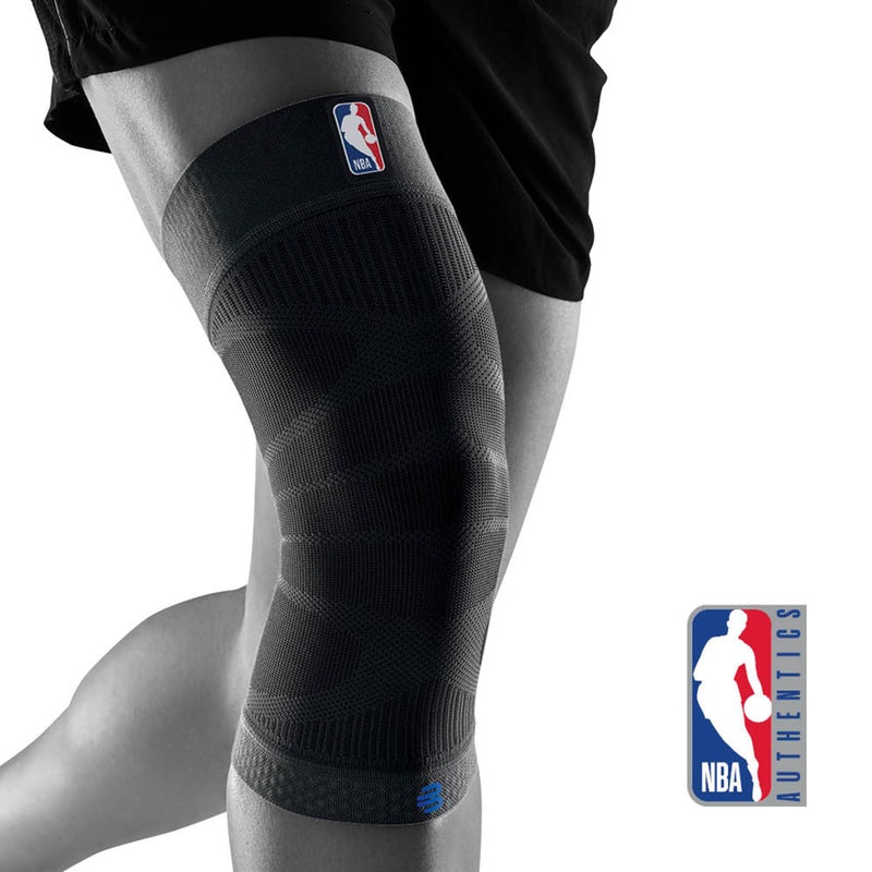 Bauerfeind Sports Compression Knee Support NBA - Lightweight Design with Gripping Zones for Basketball Knee Pain Relief & Performance with Team Designs (Black, M) - Image 2