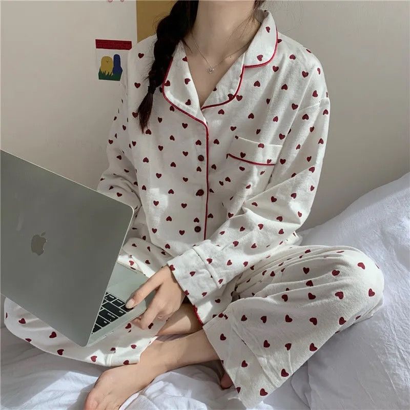 Pajamas women's spring and autumn homewear suit