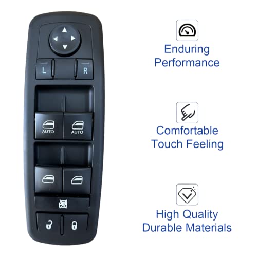 MOJTBE Power Window Master Switch Compatible with Jeep Grand Cherokee 2011 2012 2013 Dodge Durango 2011-2013 Replace OE# 68030823AE 68030823AB 68030823AC 68030823AD Front Left Driver Side - Image 4