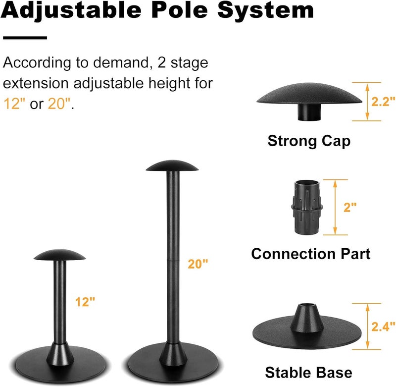 TBTeek Grill Griddle Cover Support Pole for Outdoor Small BBQ Gas Grill Covers, Prevent Water Pooling and Collecting Debris, Fits All inch Blackstone Weber Char-Broil Grill Covers - Image 5