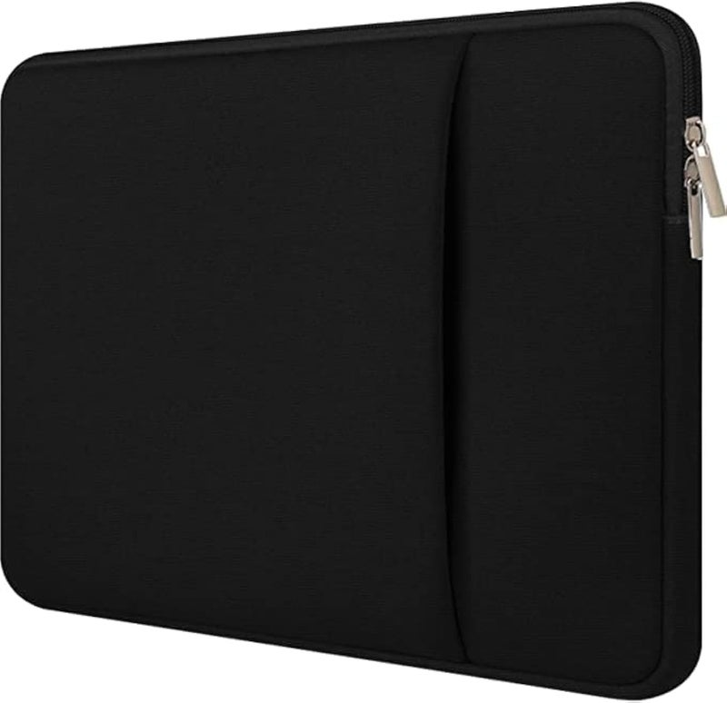 Dyazo 13-13.3" inch Laptop Sleeve case Cover Bag Compatible for All Notebooks Such as Mac Book Pro or Air 2023-2021 M2 M1 with Front Accessories Pocket Neoprene Black - Image 1