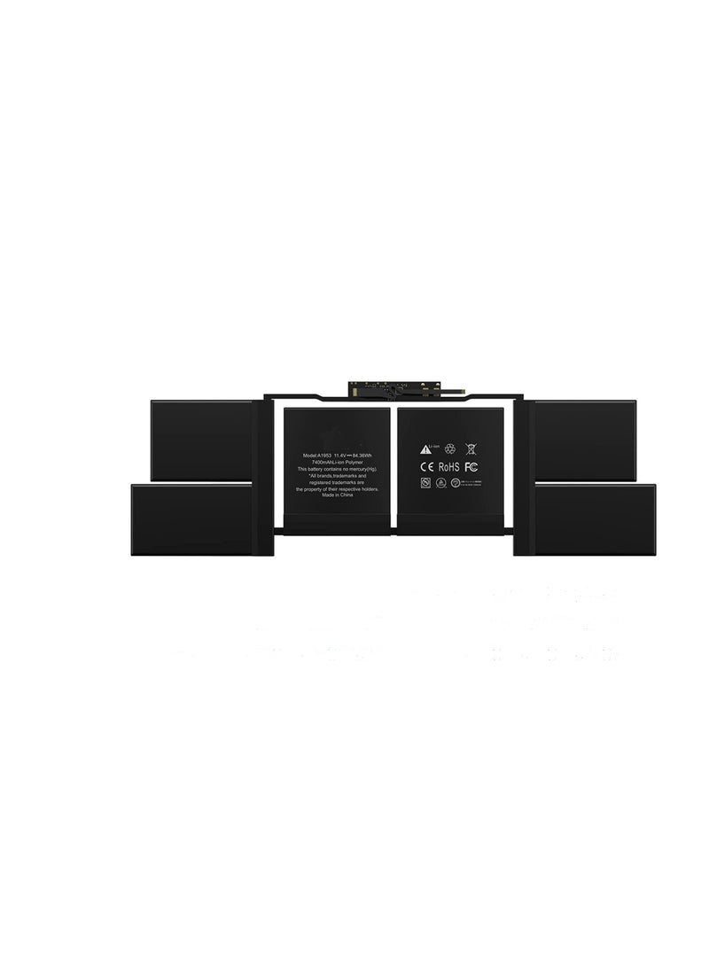Terabyte A1990 A1953 Battery Replacement for MacBook Pro 15" Touch Bar EMC 3215 3359 Mid 2018 2019 MV902LL/A MV912LL/A MV922LL/A MV932LL/A MV942LL/A MV952LL/A MV962LL/A MV972LL/A MV902B/A MV912B/A - Image 1