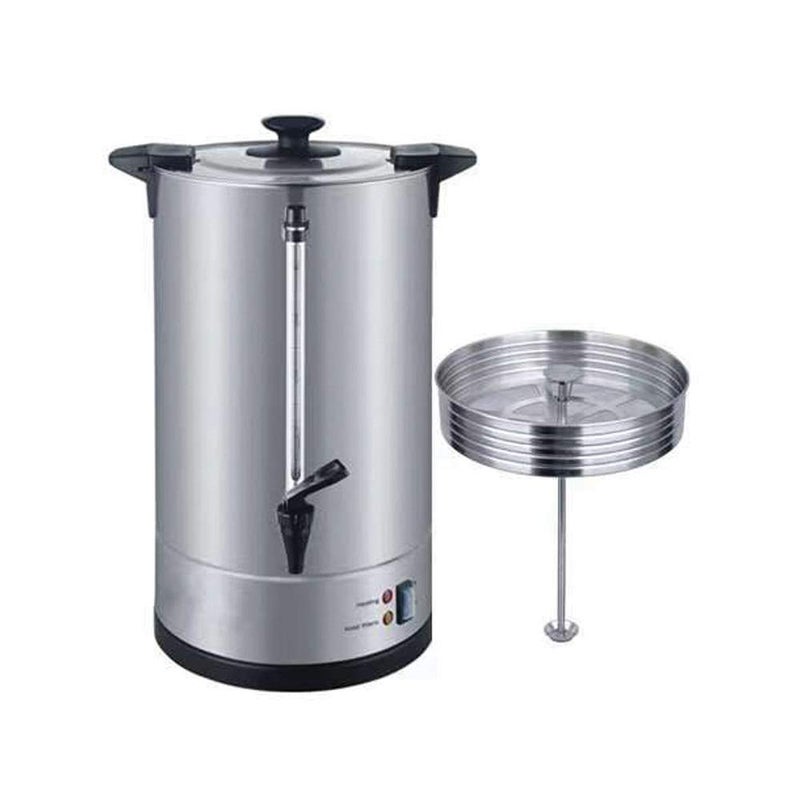 Restaurantware Restaurantware55 Cup Coffee Urn 1 Double Wall Hot Beverage Dispenser  Quick Brewing For Home Or Commercial Use Stainless Steel Coffee Dispenser Equipped With Water Gauge and Safety Mechanism 