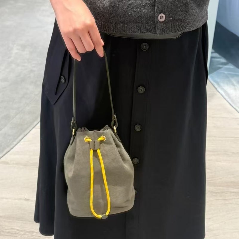 Retro Simple Bucket Bag Handbag Women'S Shoulder Small Bag Armpit Bag Women'S Bag Canvas Bag - Image 5