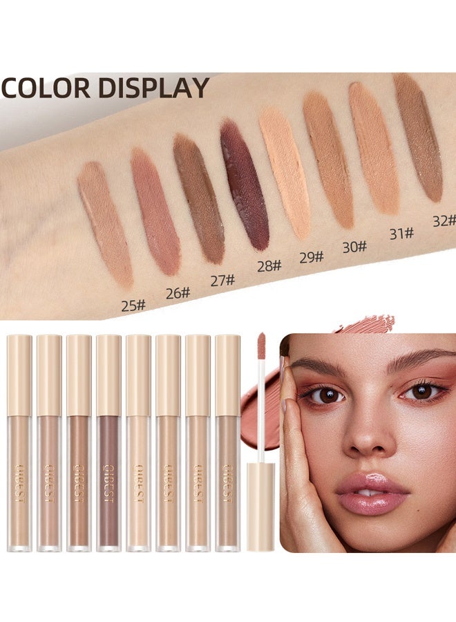 كيو آي بست ظلال العيون السائلة غير اللامعة 8 ألوان محايدة عارية ناعمة ظلال عيون كريمية خفيفة الوزن عالية الصبغة ومقاومة للماء ظلال عيون سائلة تدوم طويلا (غير لامع عارية ، المجموعة أ) - Image 2