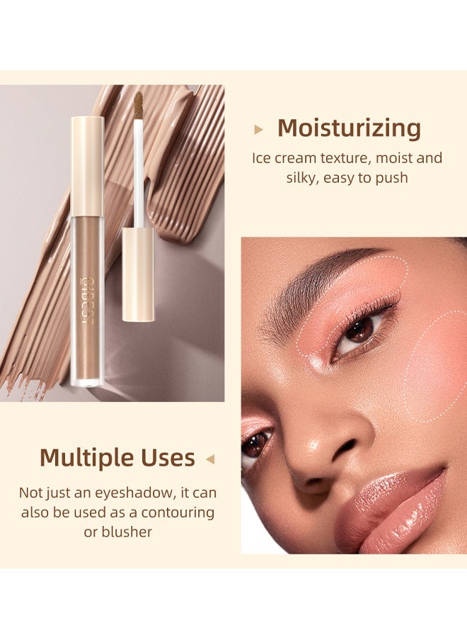 كيو آي بست ظلال العيون السائلة غير اللامعة 8 ألوان محايدة عارية ناعمة ظلال عيون كريمية خفيفة الوزن عالية الصبغة ومقاومة للماء ظلال عيون سائلة تدوم طويلا (غير لامع عارية ، المجموعة أ) - Image 5