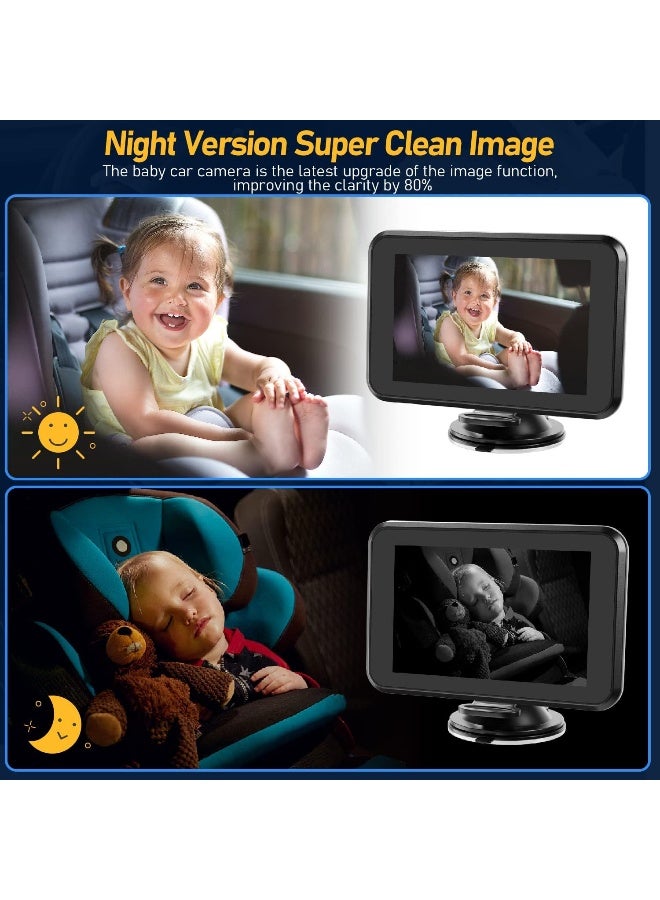 Itomoro Baby Car Camera, 4.3" HD Night Vision Car Baby Monitor with Camera, Safety Seat Baby Car Mirror for Rear Facing 5 Mins Easy Installation ACZ401 - Image 3