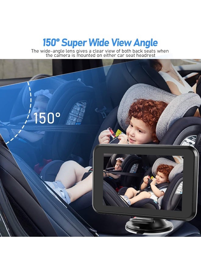 Itomoro Baby Car Camera, 4.3" HD Night Vision Car Baby Monitor with Camera, Safety Seat Baby Car Mirror for Rear Facing 5 Mins Easy Installation ACZ401 - Image 4
