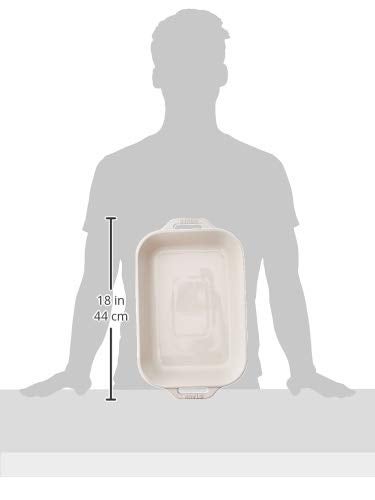 STAUB Ceramics Rectangular Baking Dish, 13x9-inch, Rustic Ivory - Image 2