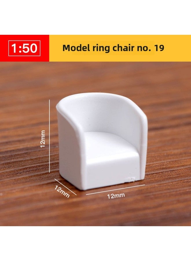 Building Sand Table Model Handmade Materials Interior Furniture Decorative Ornaments Modern European Seat Chair Stool-Color:Model Ring Chair No. 19 1:50  - Image 1