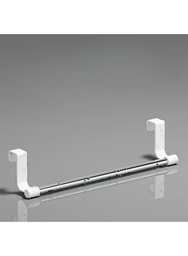 Elegant Silver Stainless Steel Towel Holder No Drill Over Door Mount Bathroom Organizer - Image 5