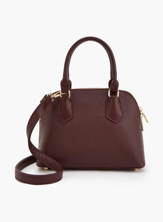 Flora Bella By Shoexpress BURGUNDY Textured Tote Bags With Detachable Strap for Women | Best Price UAE