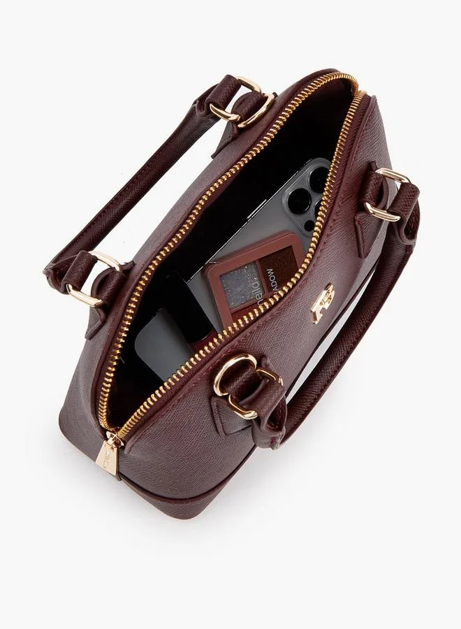 Flora Bella By Shoexpress BURGUNDY Textured Tote Bags With Detachable Strap for Women | Best Price UAE