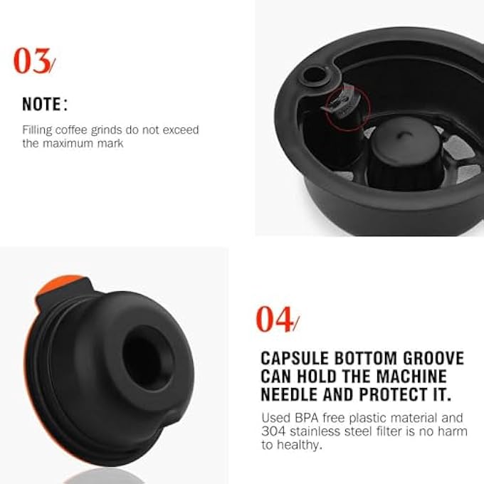 UTIZ Refillable Tassimo Coffee Pods 220Ml Premium Pp Plastic Capsule Coffee Filter Compatible With Bosch Tassimo Machines 220Ml - Image 5