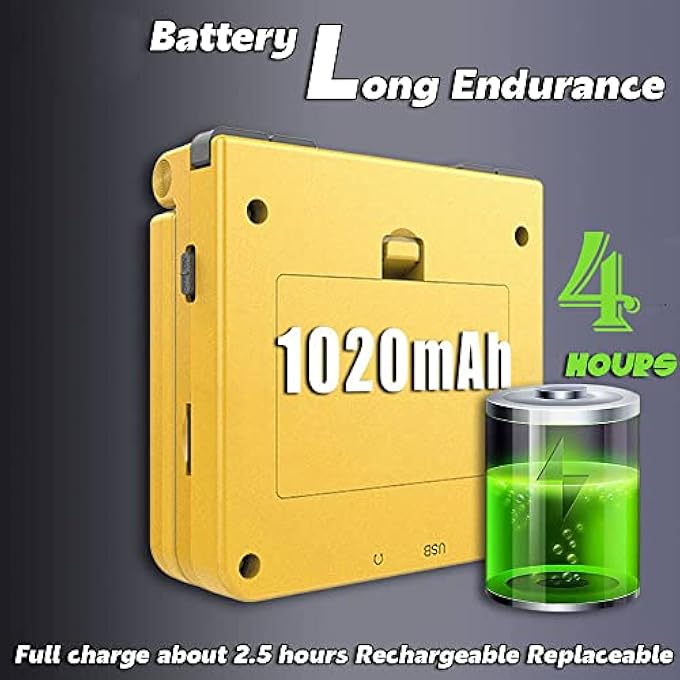 FLIP HANDHELD GAME CONSOLE WITH 3 INCH IPS SCREEN PORTABLE MINI RETRO GAME CONSOLE OPEN SYSTEM 64GB TF CARD BUILT-IN GAME VIDEO CONSOLE BUILT-IN RECHARGEABLE BATTERY-YELLOW - Image 4