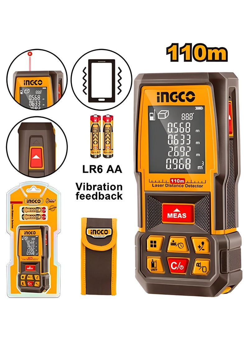 إنجكو جهاز قياس المسافة بالليزر إنجكو HLDD10089 – مدى 100 متر، دقة عالية، شاشة LCD، أداة قياس رقمية احترافية للبناء والديكور الداخلي - Image 2