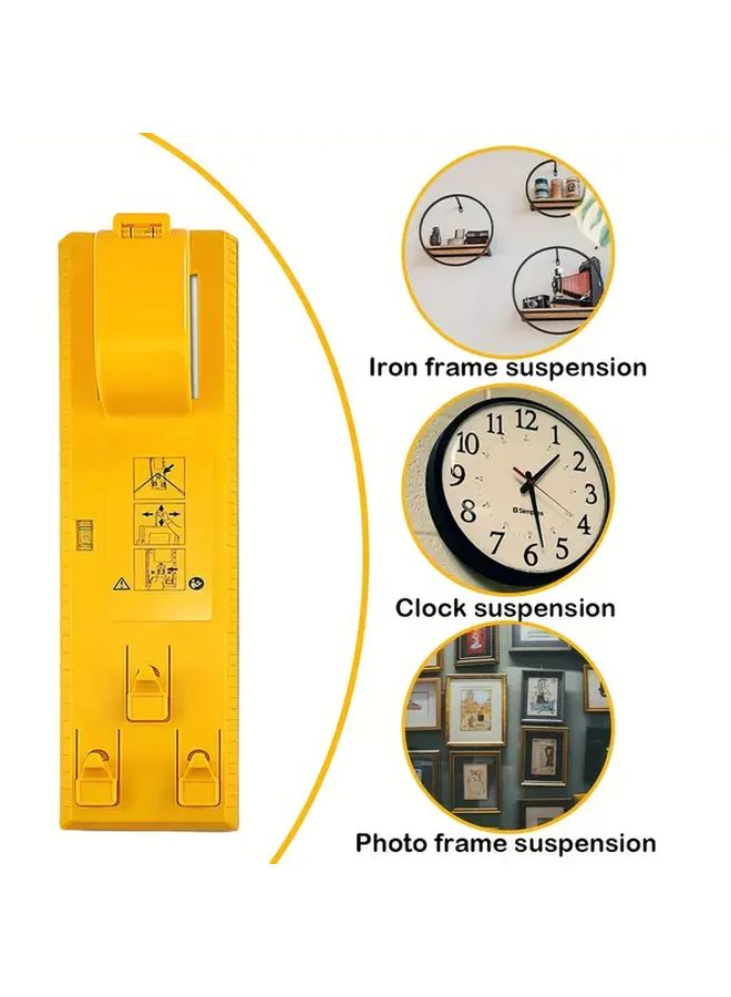 Yellow Self Aligning Picture Frame Alignment Tool With Level Guide Heavy Duty Precision Leveler For Straight Lines Easy Installation - Image 5
